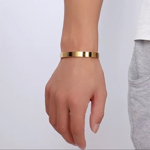 Personalized Custom made 18k Gold Bracelets Bangle - Picture 6 of 12